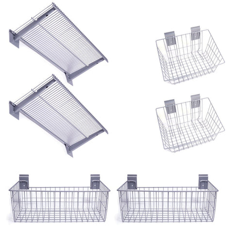 CrownWall 6-Piece Shelf and Basket Kit