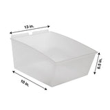 CrownWall Clear Plastic Bin - Large