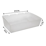 CrownWall Clear Plastic Bin - Extra Large